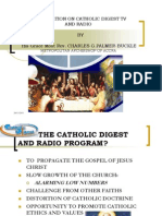 Presentation On Catholic Digest TV and Radio BY His Grace Most Rev. Charles G.Palmer-Buckle