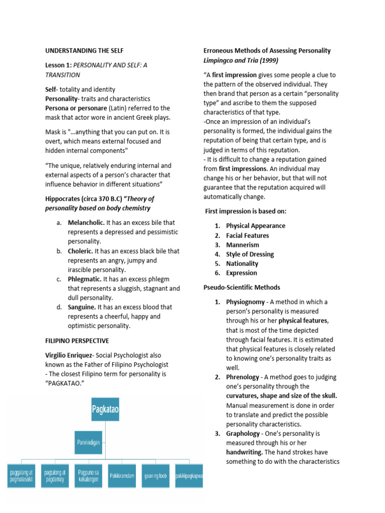 Exploring Personality and Self Concepts | PDF | Mind | Soul