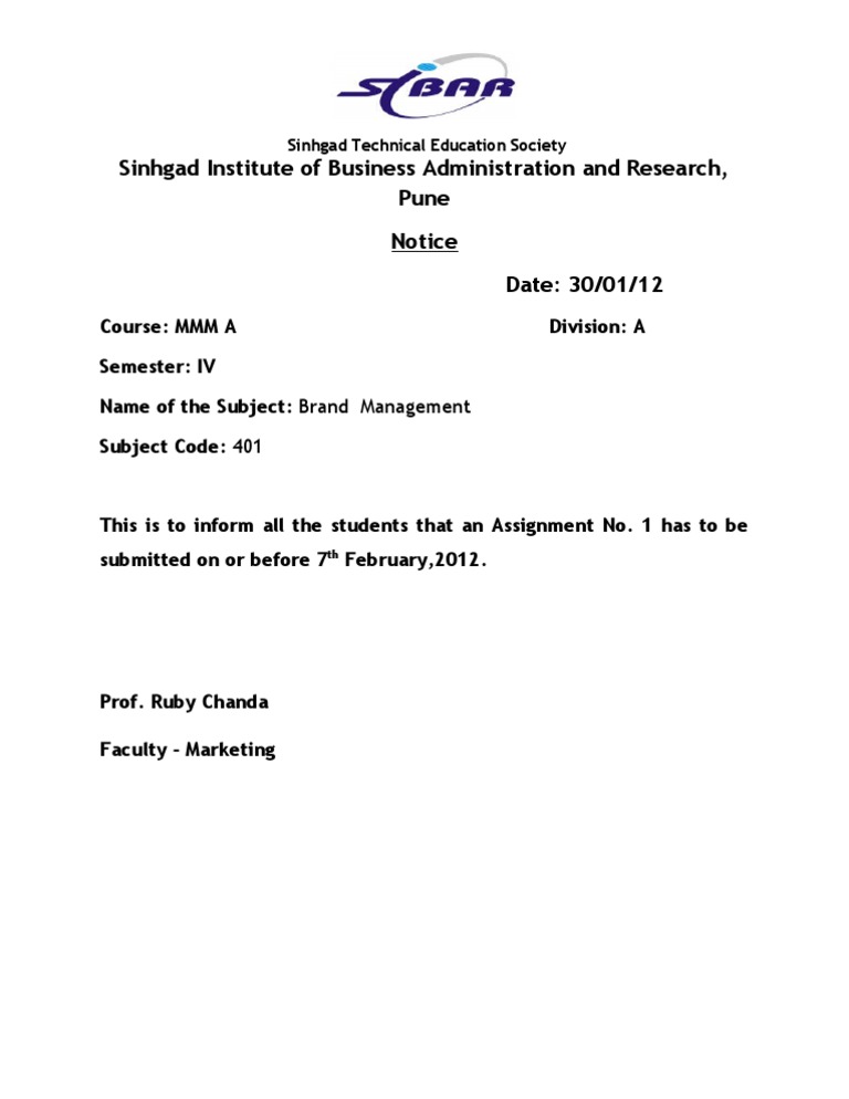 Notices Assignment | PDF | Career & Growth | Business