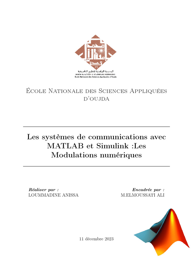 Modulations numériques avec MATLAB et Simulink | PDF | Modulation ...