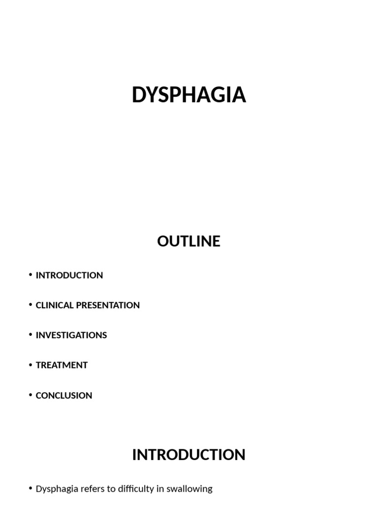 Understanding Dysphagia: Causes & Treatment | PDF | Esophagus | Medical ...