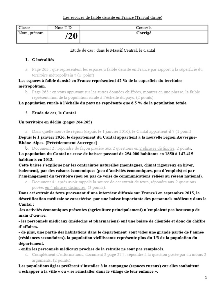 Évaluation des espaces de faible densité | PDF | France