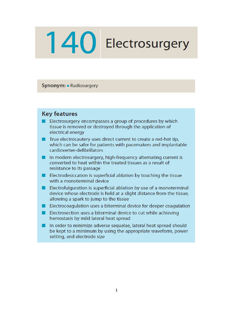 CH 140 Electosurgery | PDF