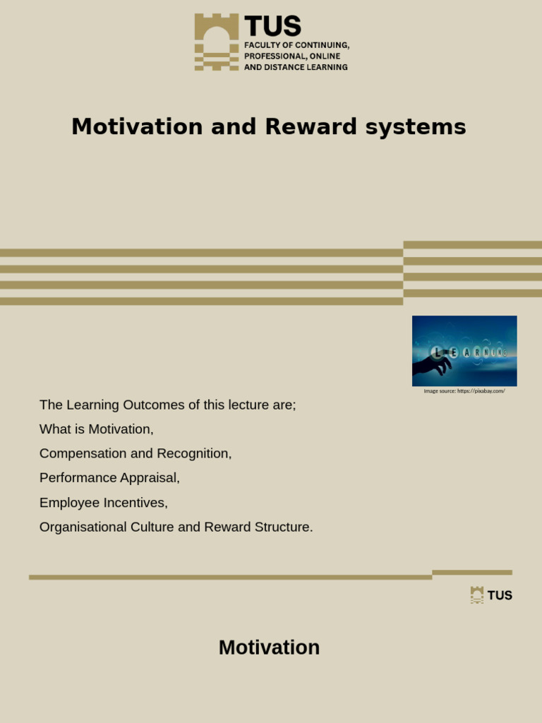 Understanding Motivation & Reward Systems | PDF | Compensation And ...