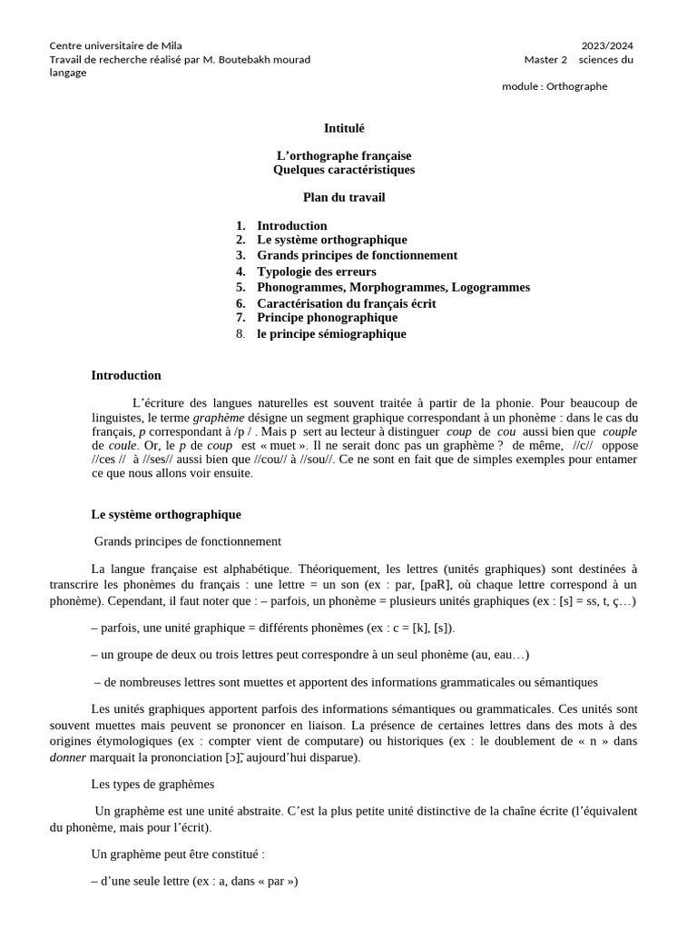 Phonogramme | PDF | Orthographie | Nombre grammatical