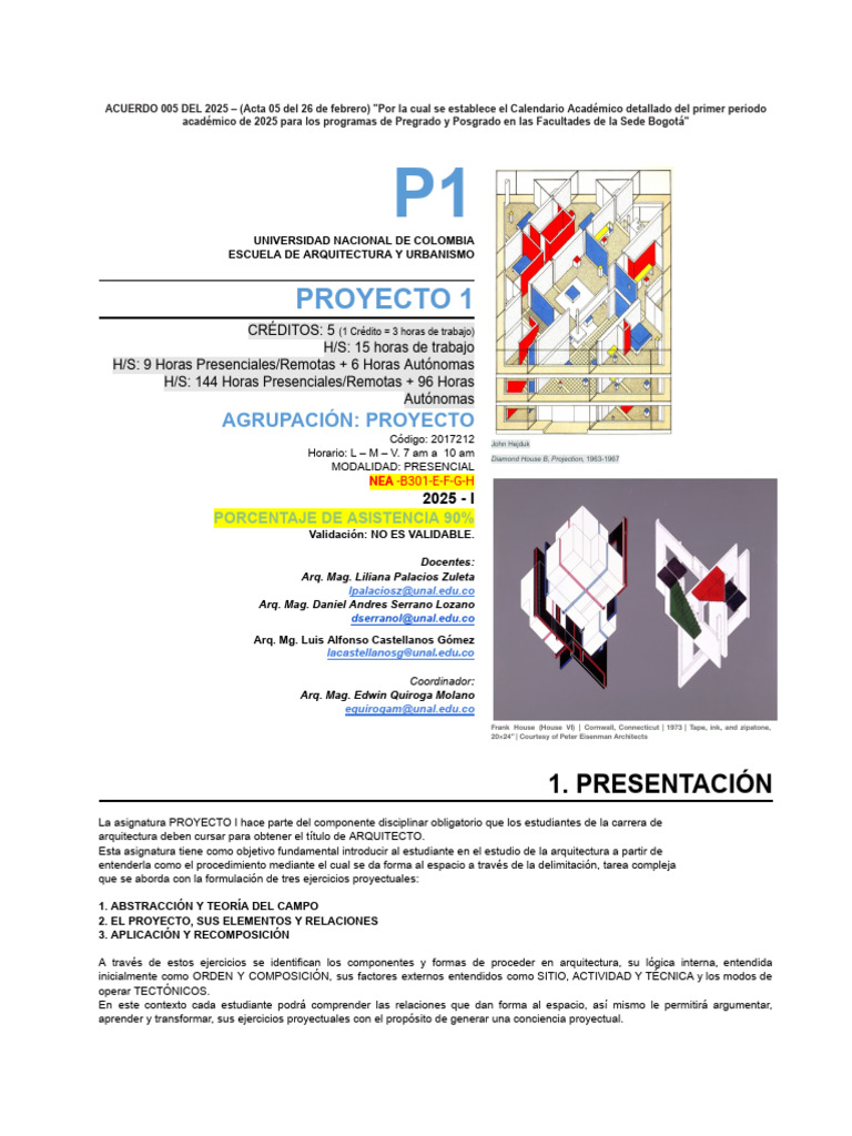 Proyecto 1 2025 - 01 LACG | PDF | Geometría | Abstracción