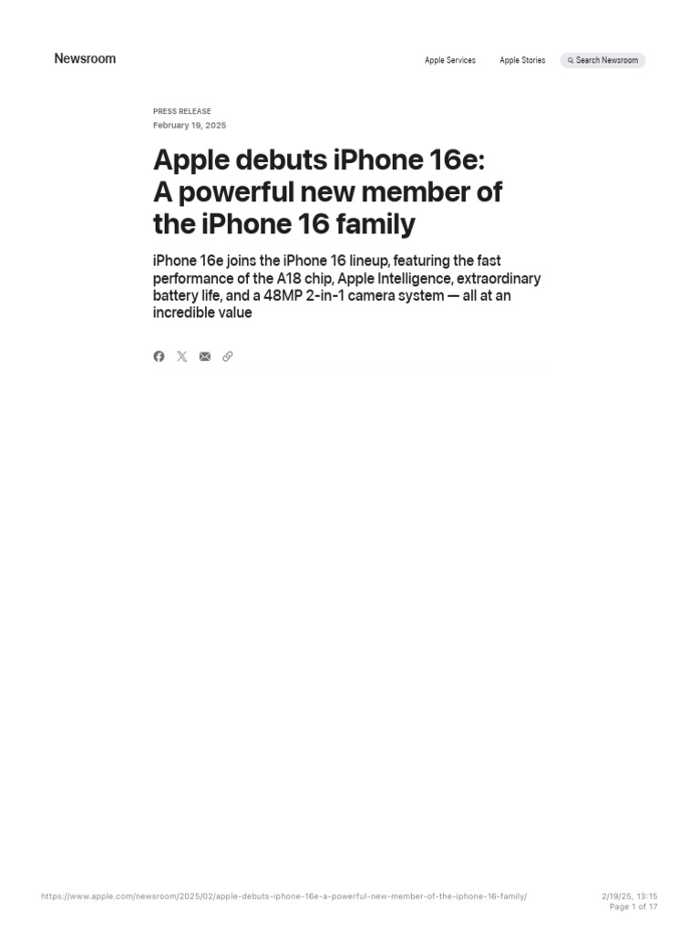 Apple Debuts Iphone 16e - A Powerful New Member of The Iphone 16 Family ...