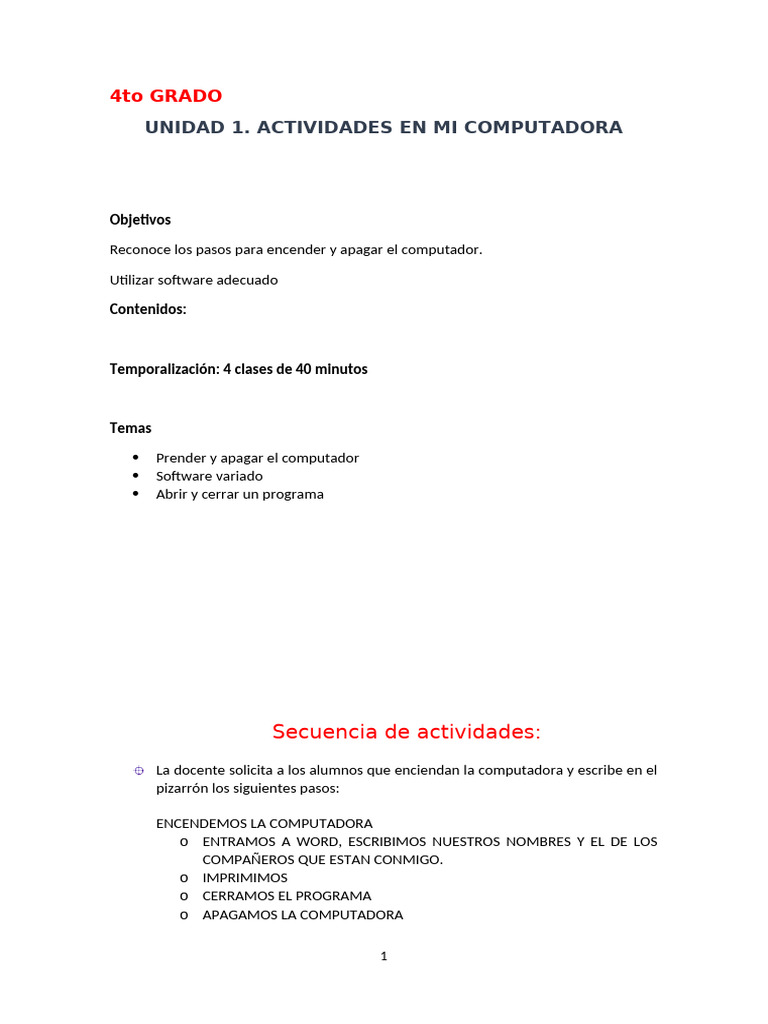 Actividades Básicas en Computación | PDF | Ciencias de la Computación ...