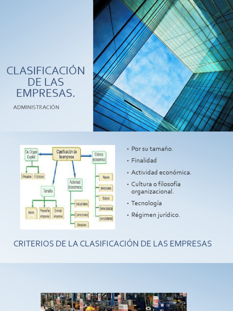 Clasificación de Las Empresas | PDF | Business | Gestión de recursos ...