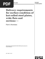 BS EN 10163-3-2004 Delivery Requirements For Surface Condition of Hot-Rolled Steel Plates, Wide Flats and Sections - Part 3 Sections