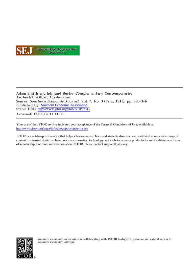 Southern Economic Association PDF Edmund Burke Philosophy