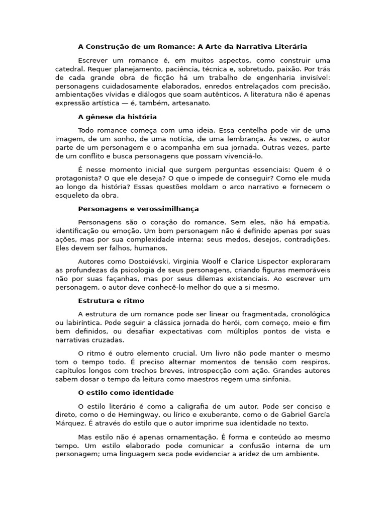 Como Escrever um Romance: Guia Prático | PDF | Livros de ficção | Narrativa