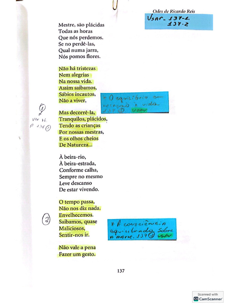 Poemas de Ricardo Reis. | PDF