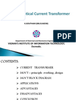 Magneto-Optical Current Transformer: Vignan'S Institute of Information Technology, Duvvada