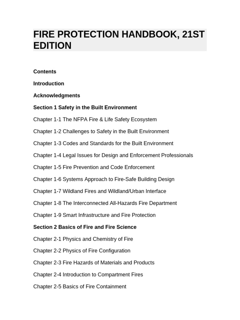 Fire Protection Handbook, 21st Edition | PDF | Firefighting | Fire ...
