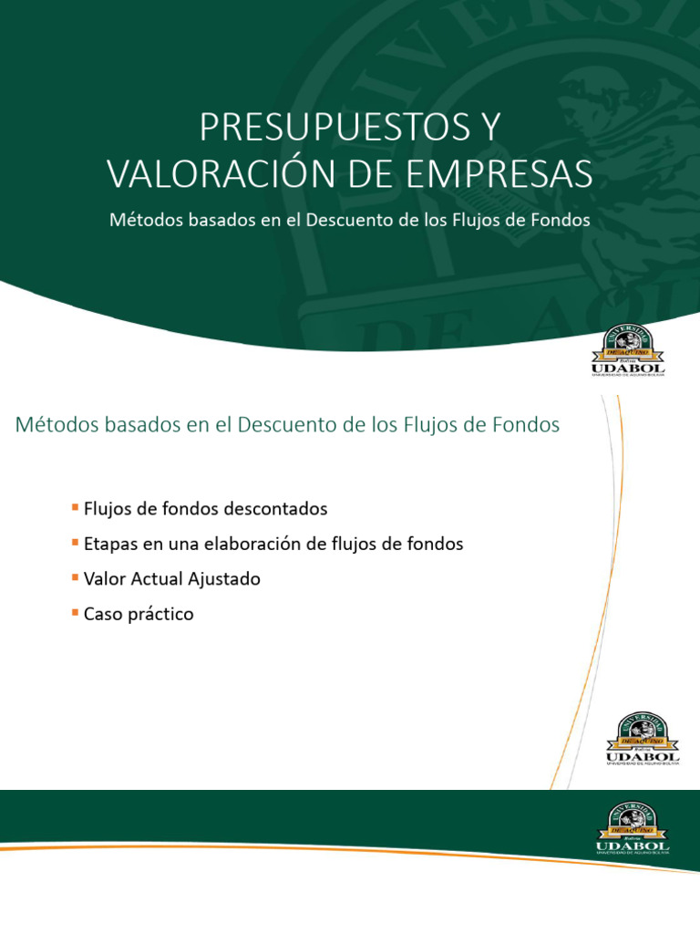 Métodos de Valoración de Empresas | PDF | Flujo de caja descontado ...