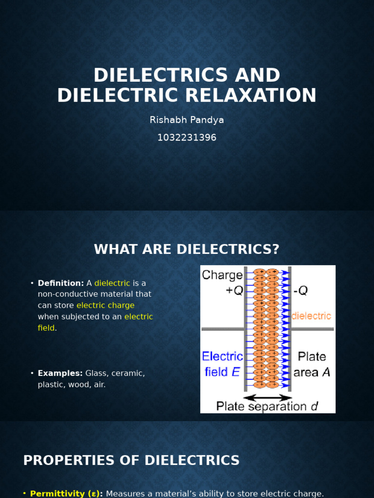 Understanding Dielectric Relaxation | PDF | Dielectric | Permittivity