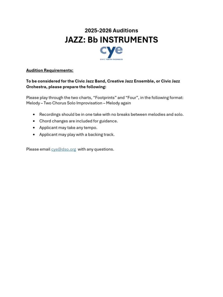25-26 Jazz BB Instruments | PDF