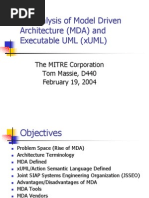 An Analysis of Model Driven Architecture (MDA) and Executable UML (xUML)