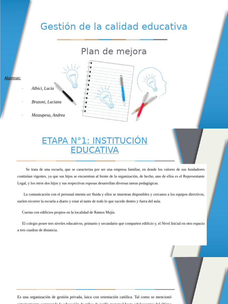 Gestión de la calidad educativa | PDF | Educación de la primera ...