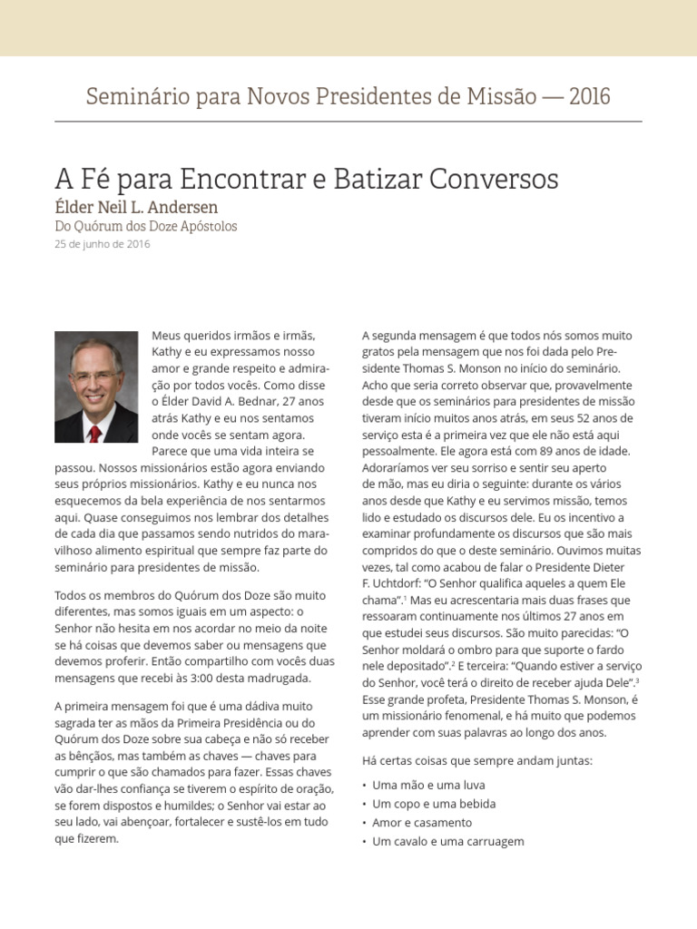 Princípios para Batizar Conversos em Missões | PDF | Jesus | Batismo