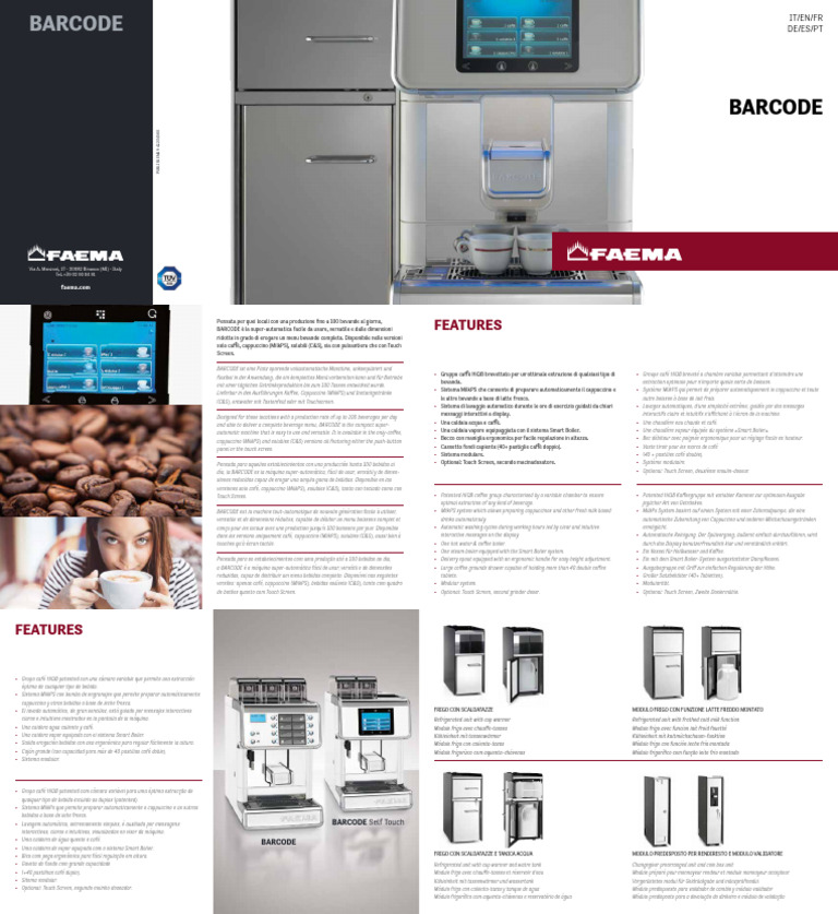 Compact Barcode Coffee Machine | PDF | Human–Machine Interaction ...