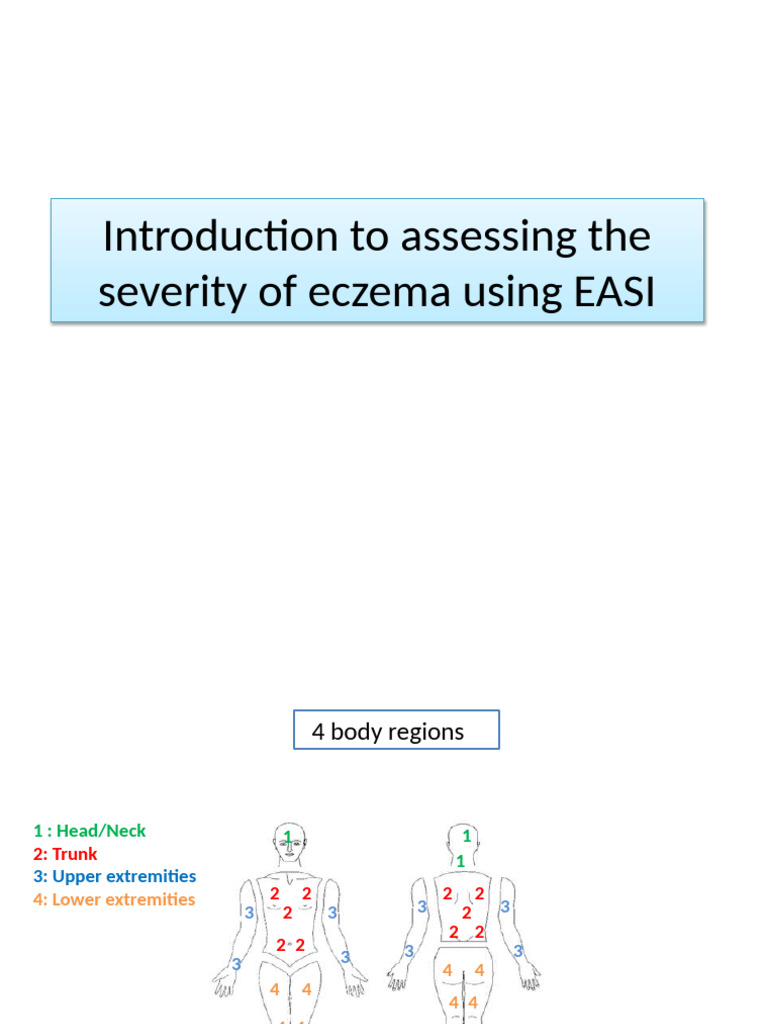 EASI Scoring Guide for Eczema Assessment | PDF | Dermatitis | Dermatology