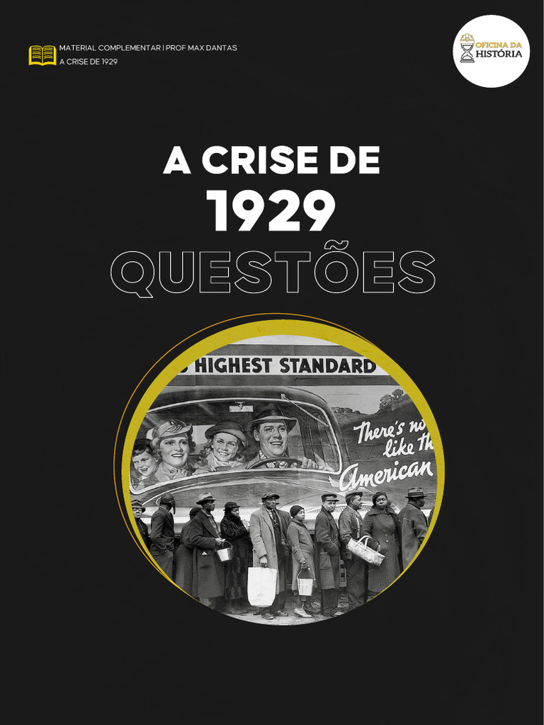 Questões sobre a Crise de 1929 | PDF | A Grande Depressão | Economia
