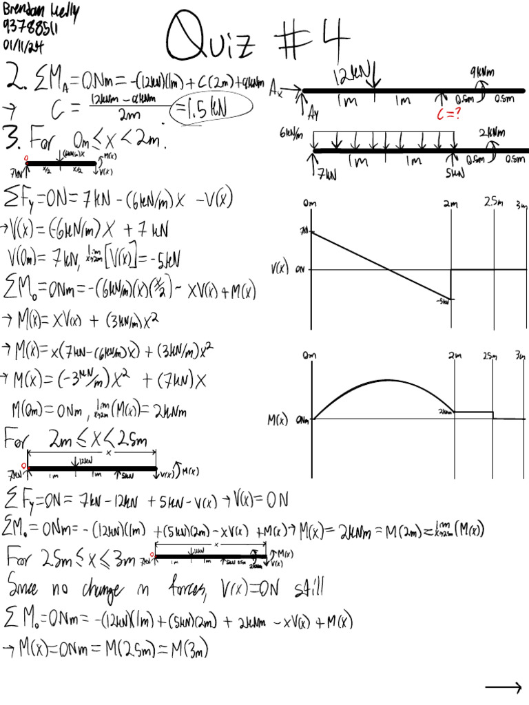 Mech 260 Quiz #4 Solutions | PDF