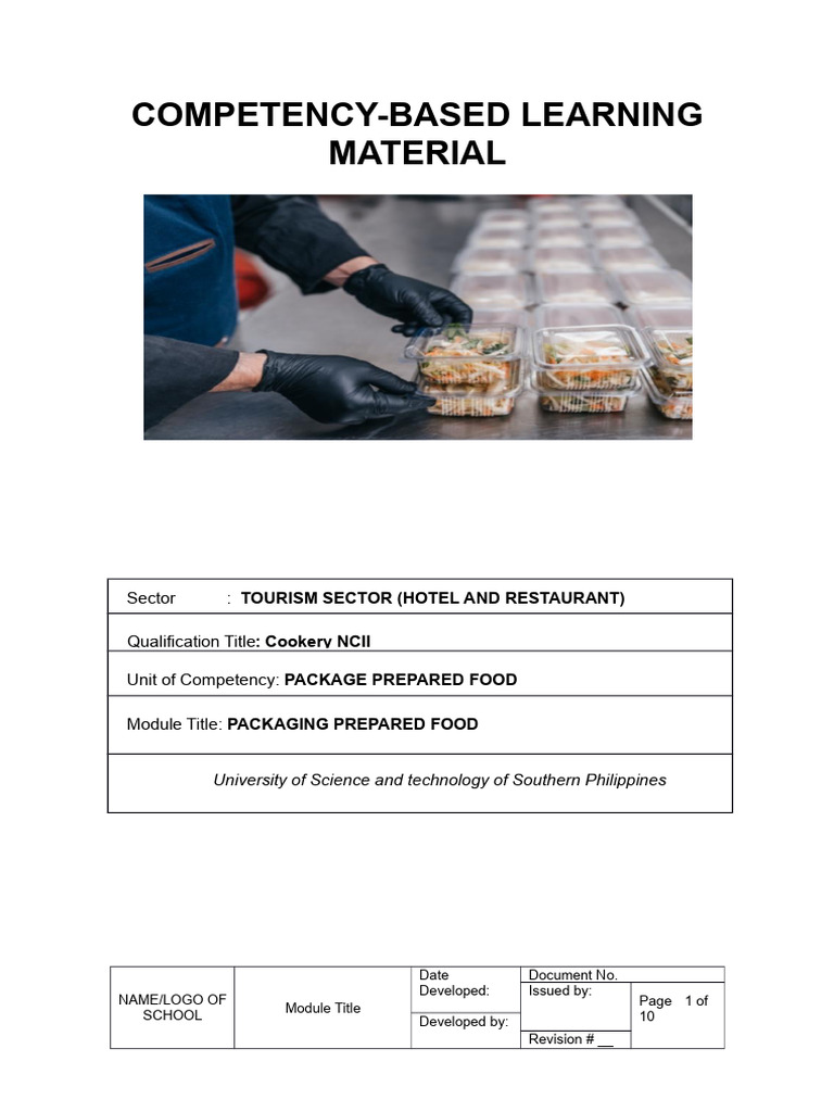 Packaging Prepared Food Training Module | PDF | Educational Assessment ...