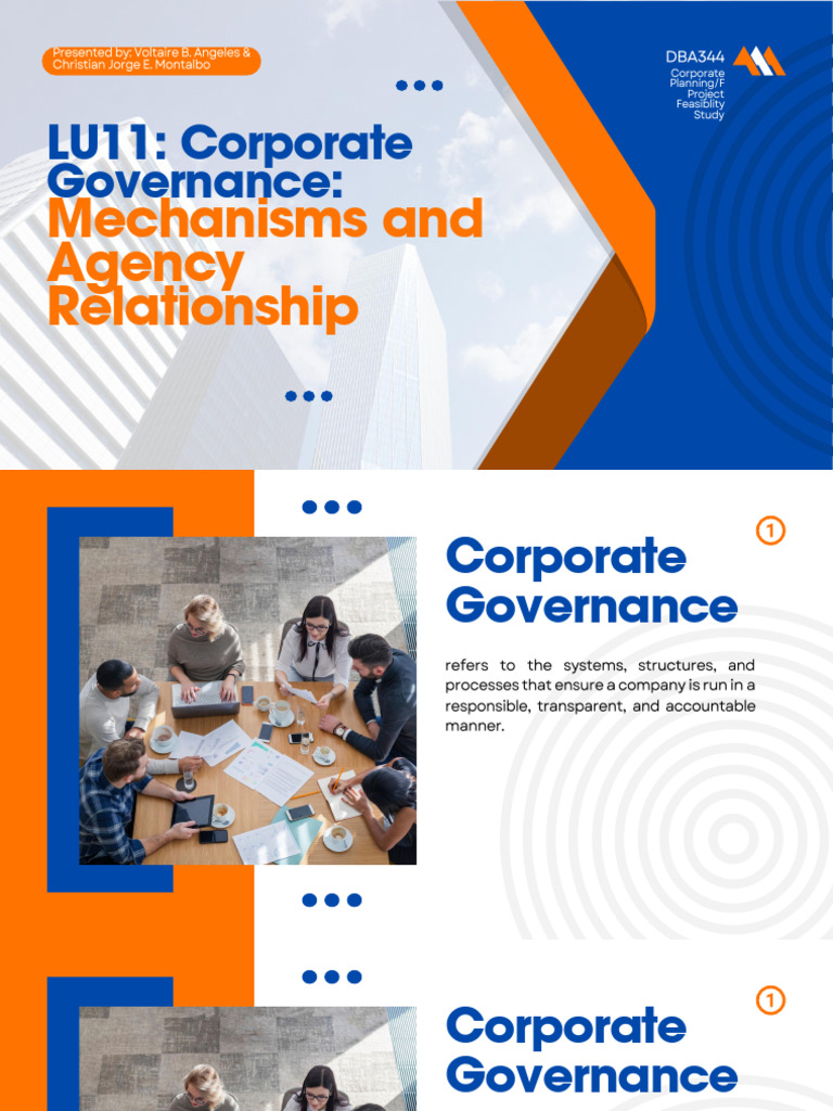 Corporate Governance Mechanisms and Agency Relationship With Script | PDF