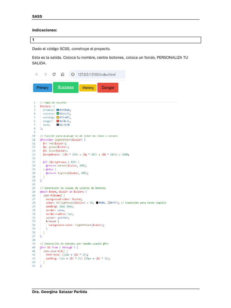 Proyecto SASS con Popovers Bootstrap | PDF