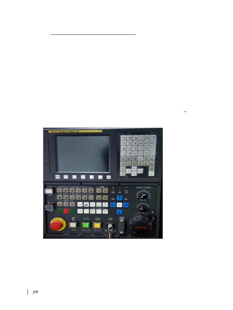 Panel de Control CNC FANUC: Funciones Clave | PDF | Control numerico ...