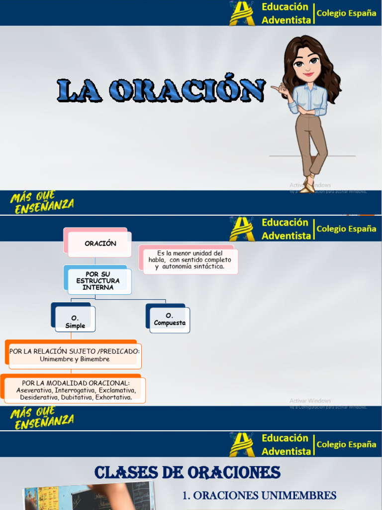 Partes de la Oración para Primaria | PDF | Asunto (gramática) | Oración ...
