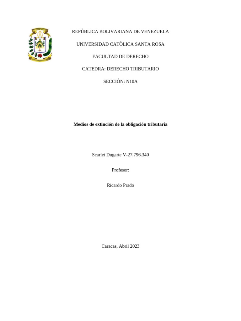 Medios de Extinción de Obligaciones Tributarias | PDF | Pagos ...