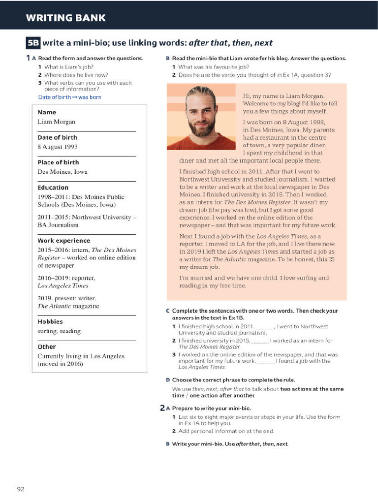 Writing a Mini-Biography Guide | PDF