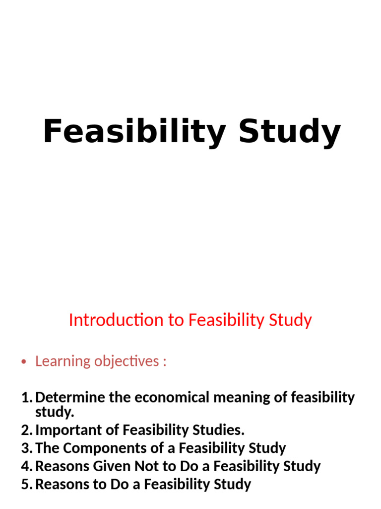 Understanding Feasibility Studies | PDF | Feasibility Study | Interest