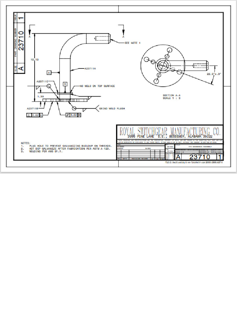 VTX Gooseneck Asy 23711 Royal Switchgear | PDF