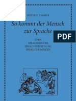 Zimmer - Dieter E. - So Kommt Der Mensch Zur Sprache