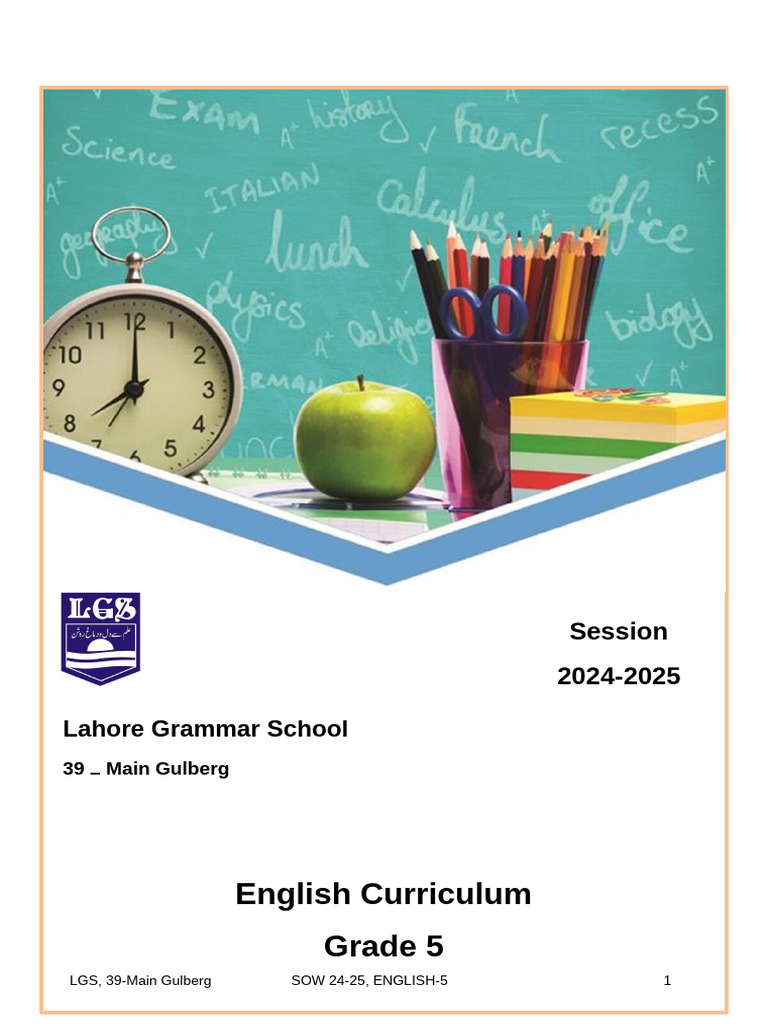 Grade 5 English Syllabus 2024-2025 | PDF | English Language | Adverb