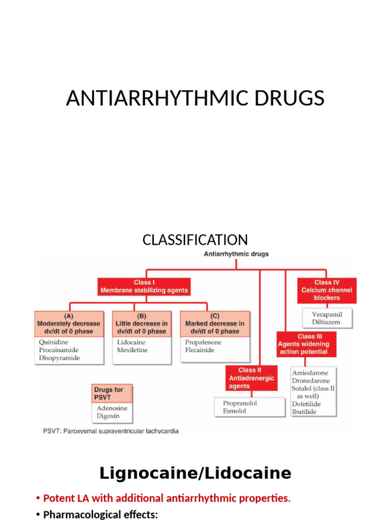 Antiarrhythmic Drugs: Mechanisms & Uses | PDF | Heart | Cardiac Arrhythmia