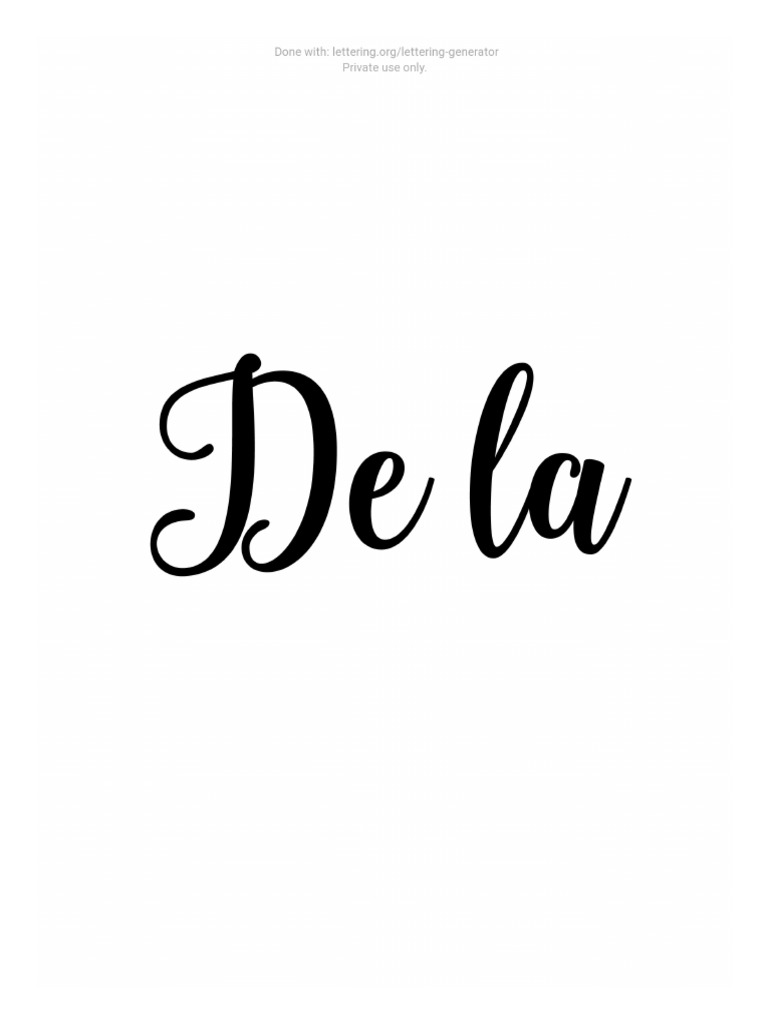 Generador de Caligrafía y Lettering | PDF