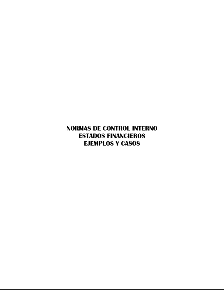 Normas de Control Interno en OSFL | PDF | Contabilidad | Estado financiero