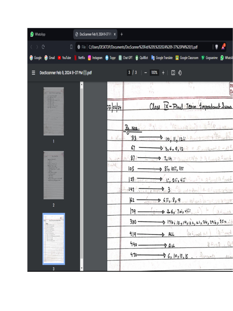 Maths Imp Sums | PDF