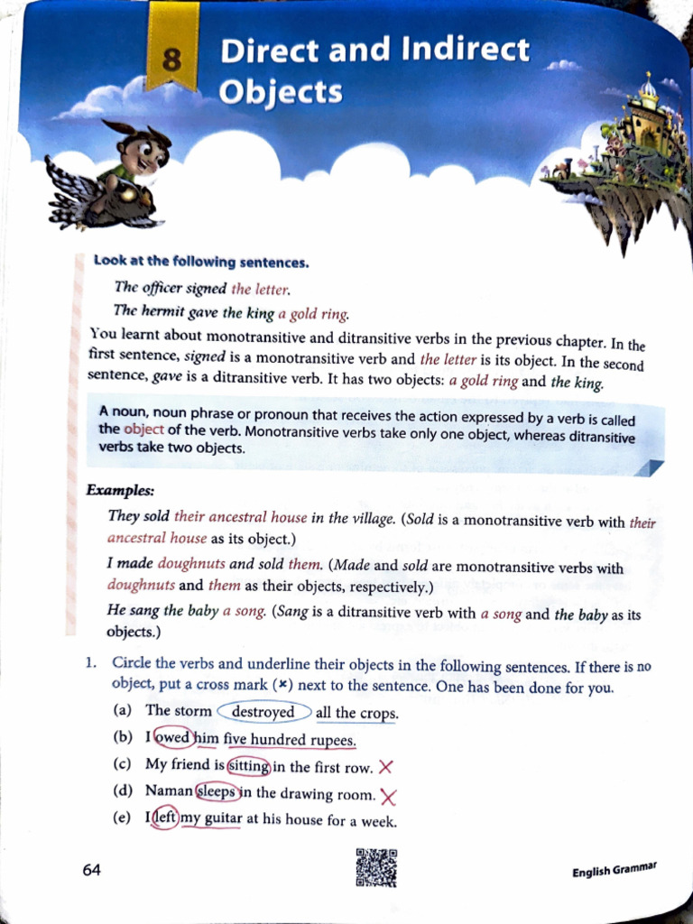 Chapter - 8 Direct and Indirect Objects | PDF