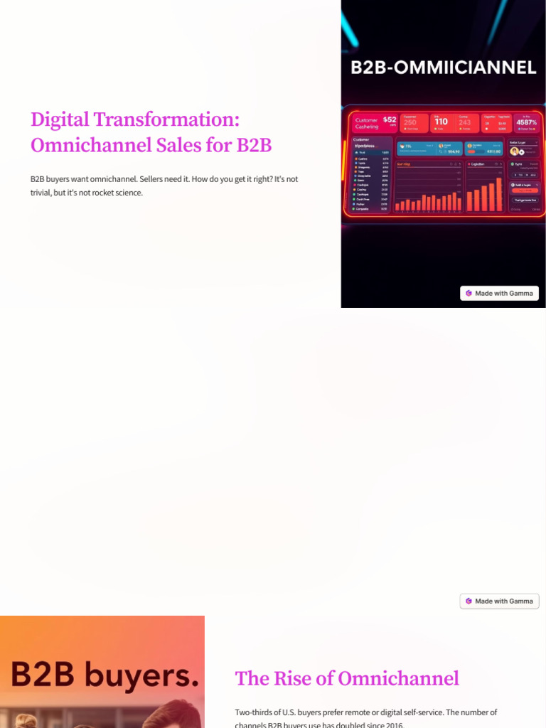 Digital Transformation Omnichannel Sales for B2B | PDF | Customer ...