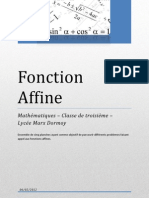 Fonction Affine - 5 Planches