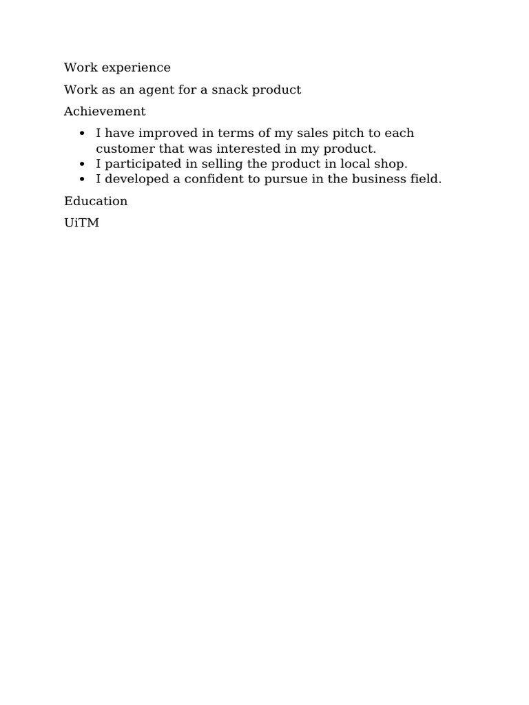 Work Experience | PDF