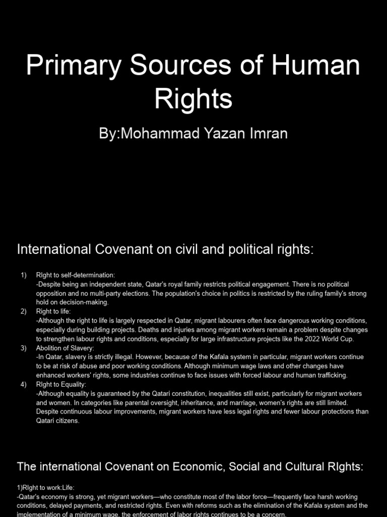 Human Rights Issues in Qatar | PDF | Migrant Worker | Labor Rights
