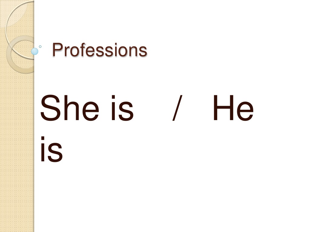 Professions: She Is / He Is | PDF